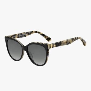 Kate Spade Hello Sunshine Sunglass Frames In Black Havana Cat Eye Round Lens